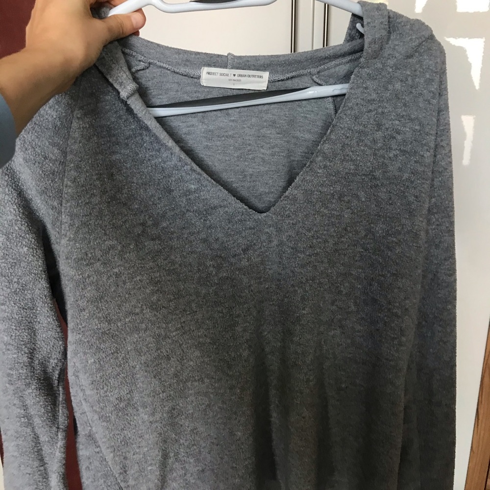 Urban outfitters grey with hood sweatshirt